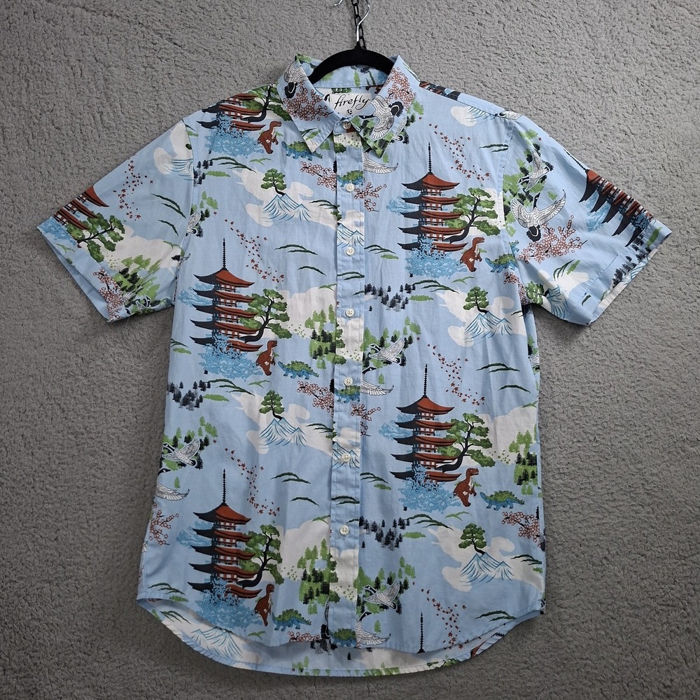 Firefly Lootwear Serenity Wash Dinosaur Japanese Print Shirt Mens M Limited Ed